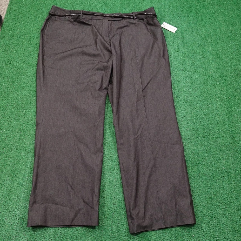 Tahari Arthur S. Levine Pants Womens 24W Bark Brown‎ Dress Career Lined Belted